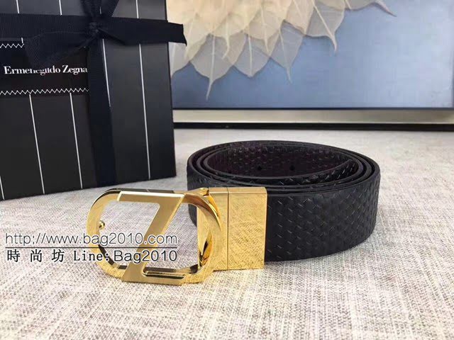 Zegna男士皮帶 傑尼亞雙面用小牛皮腰帶  jjp1358